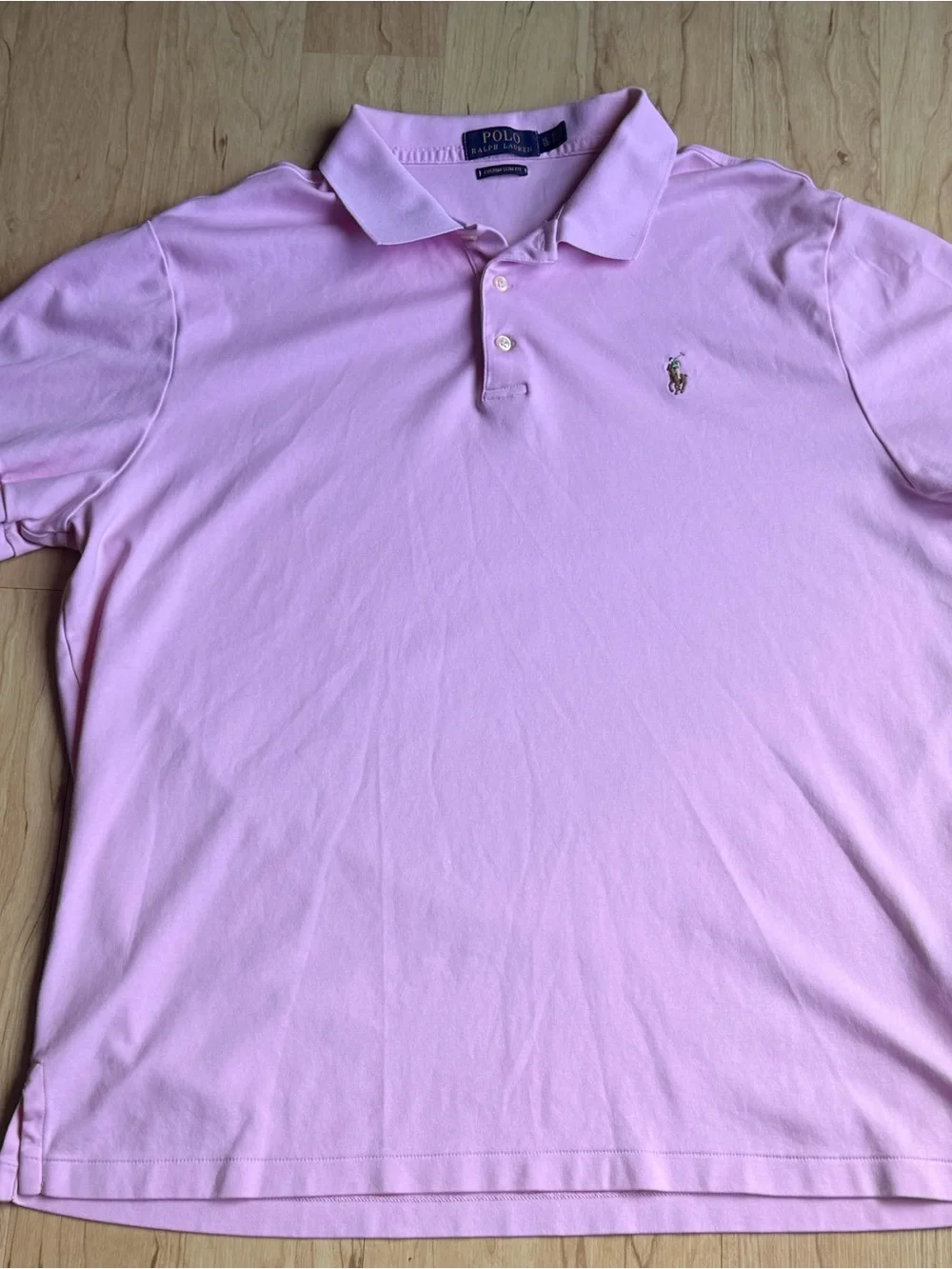 Polo Ralph Lauren Custom Slim Fit Pink Polo Shirt Men’s XL Flesh Pony